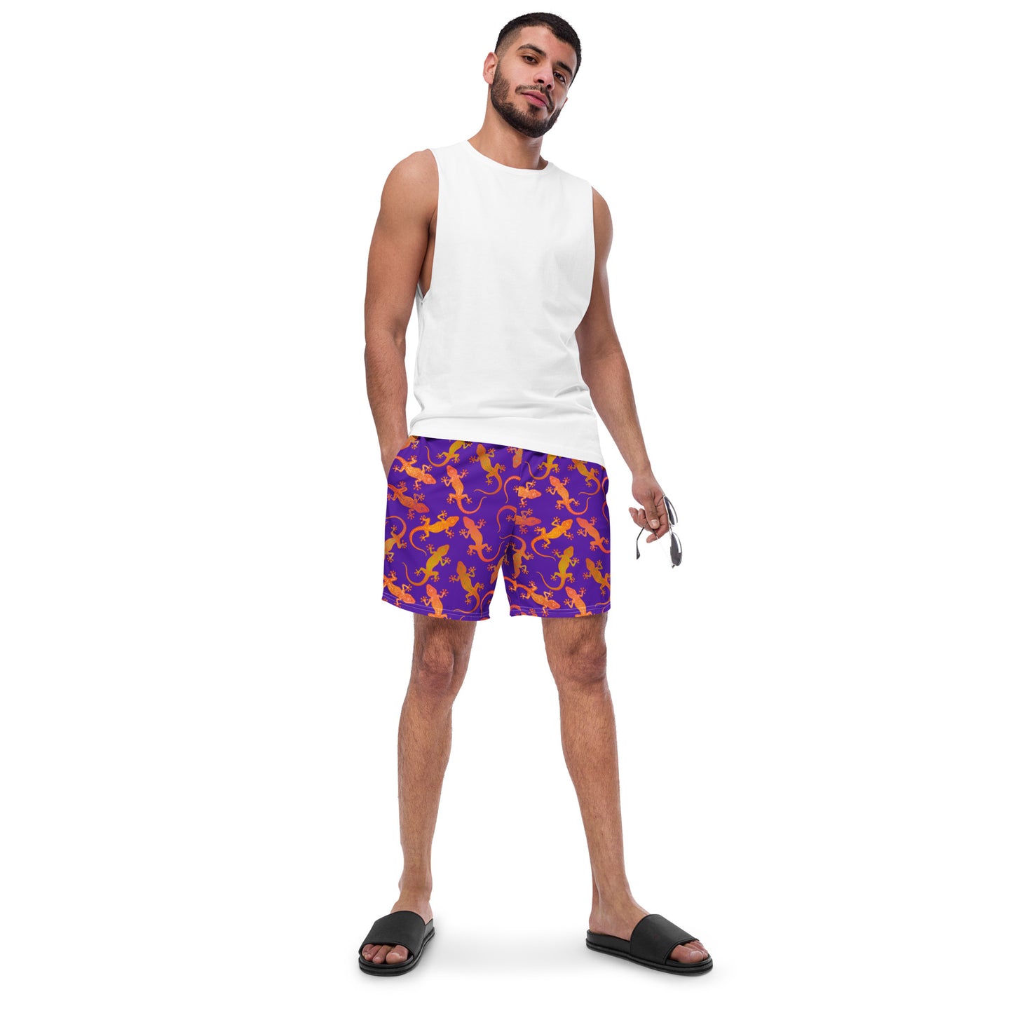 Gecko Getaway Men's swim trunks