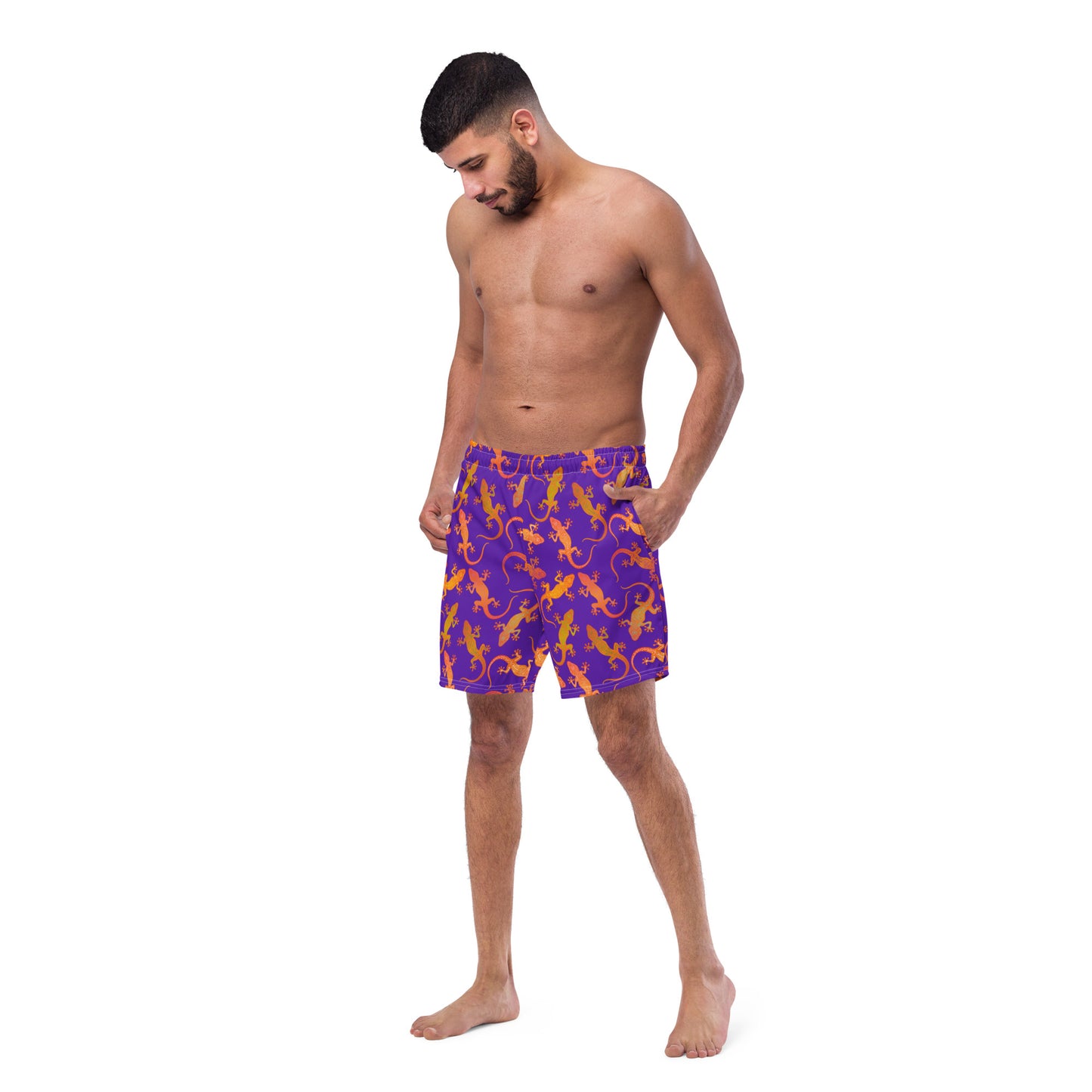 Gecko Getaway Men's swim trunks