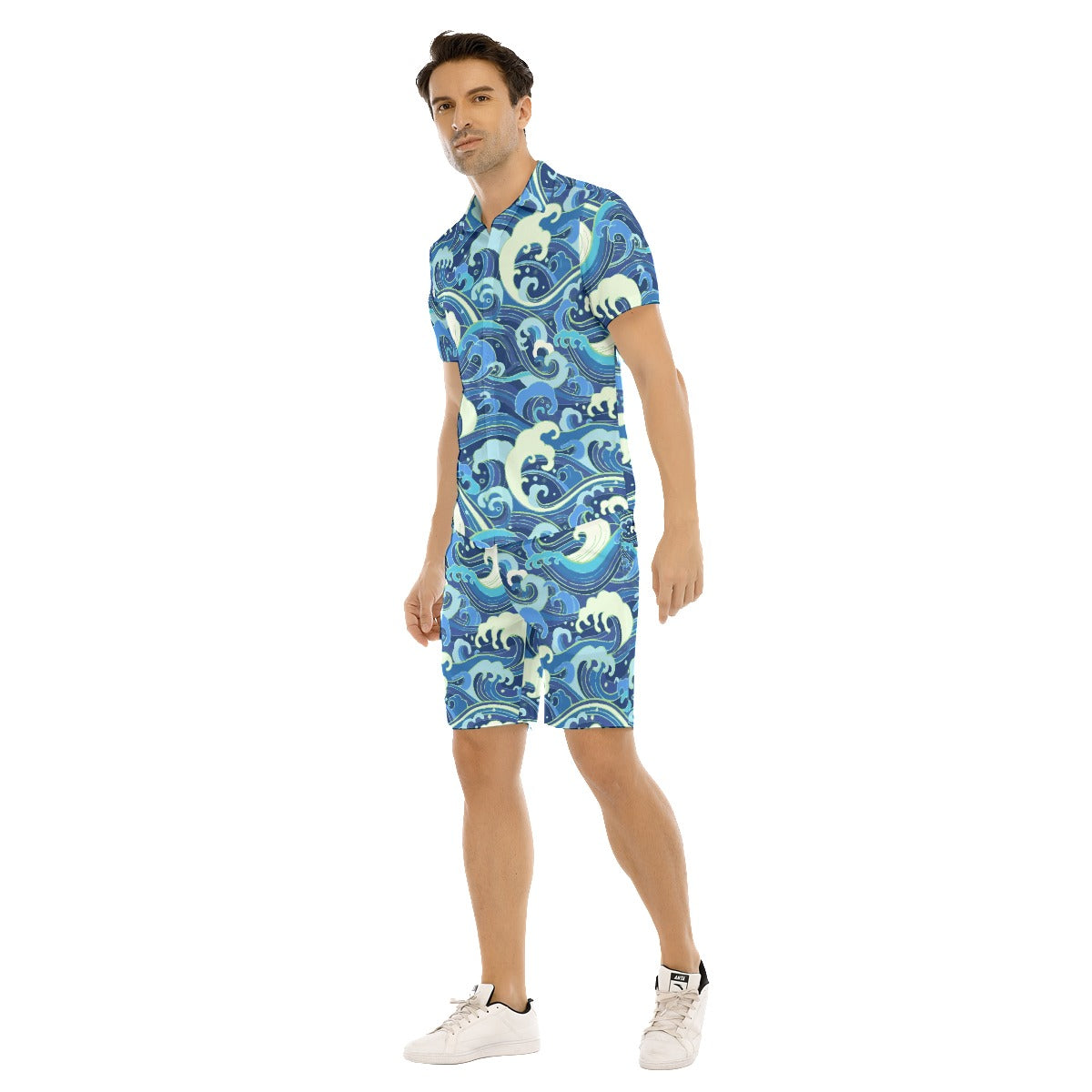 Ride The Wave Men's Shirt And Shorts Set