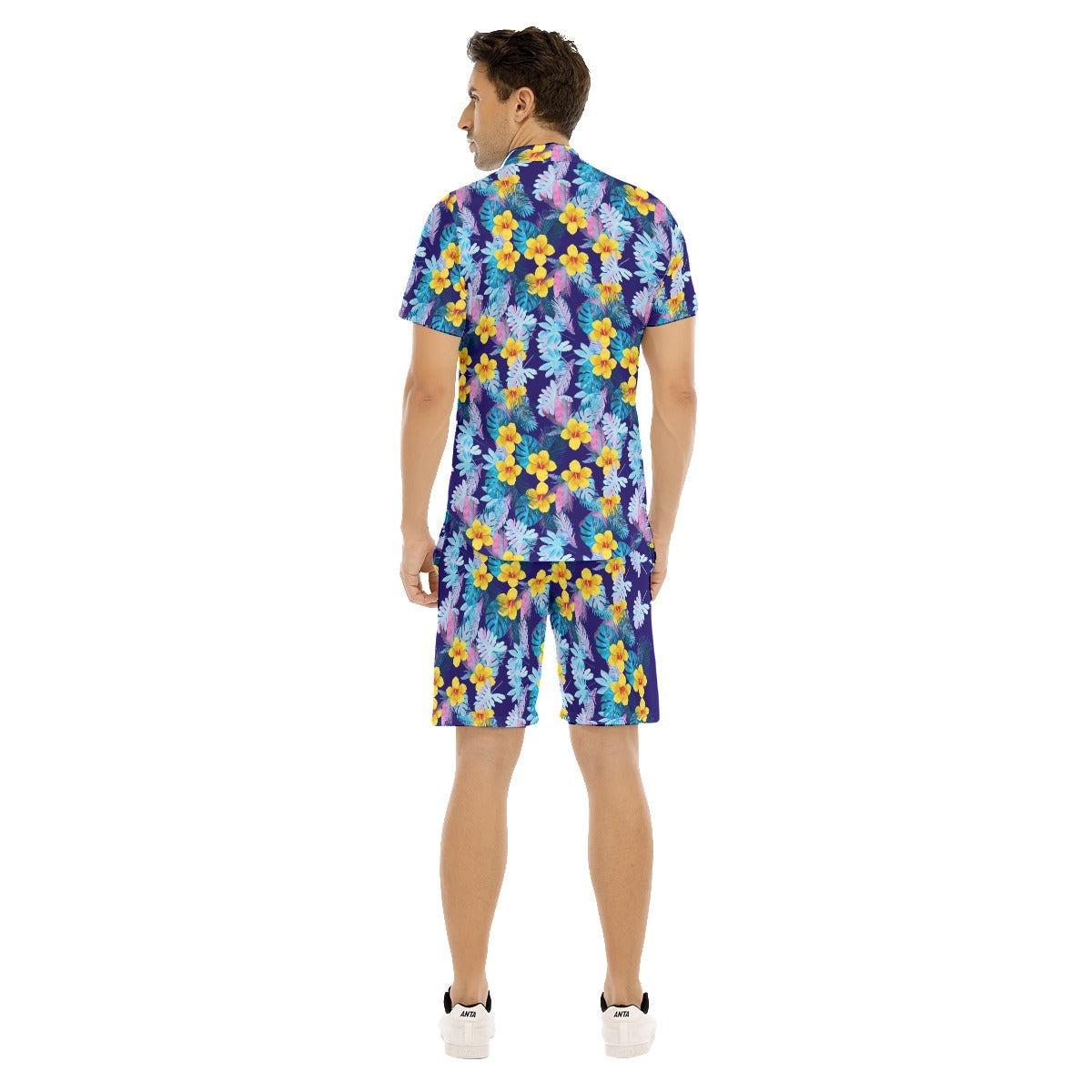 Bright Leaves Men's Shirt and Short Set
