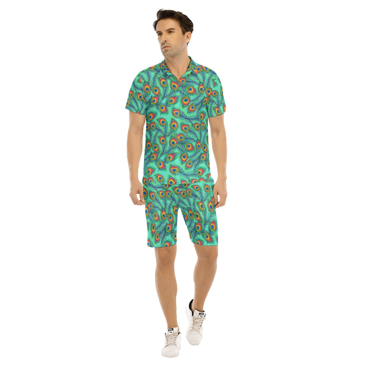 Peacocky Men's Shirt and Shorts Set