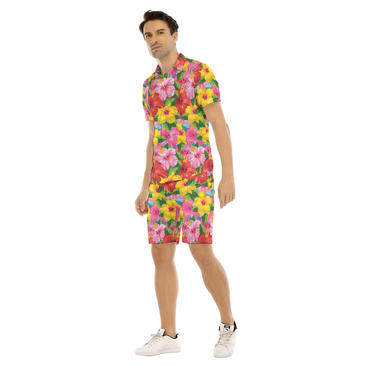 Flower Power Men's Shirt and Shorts Set
