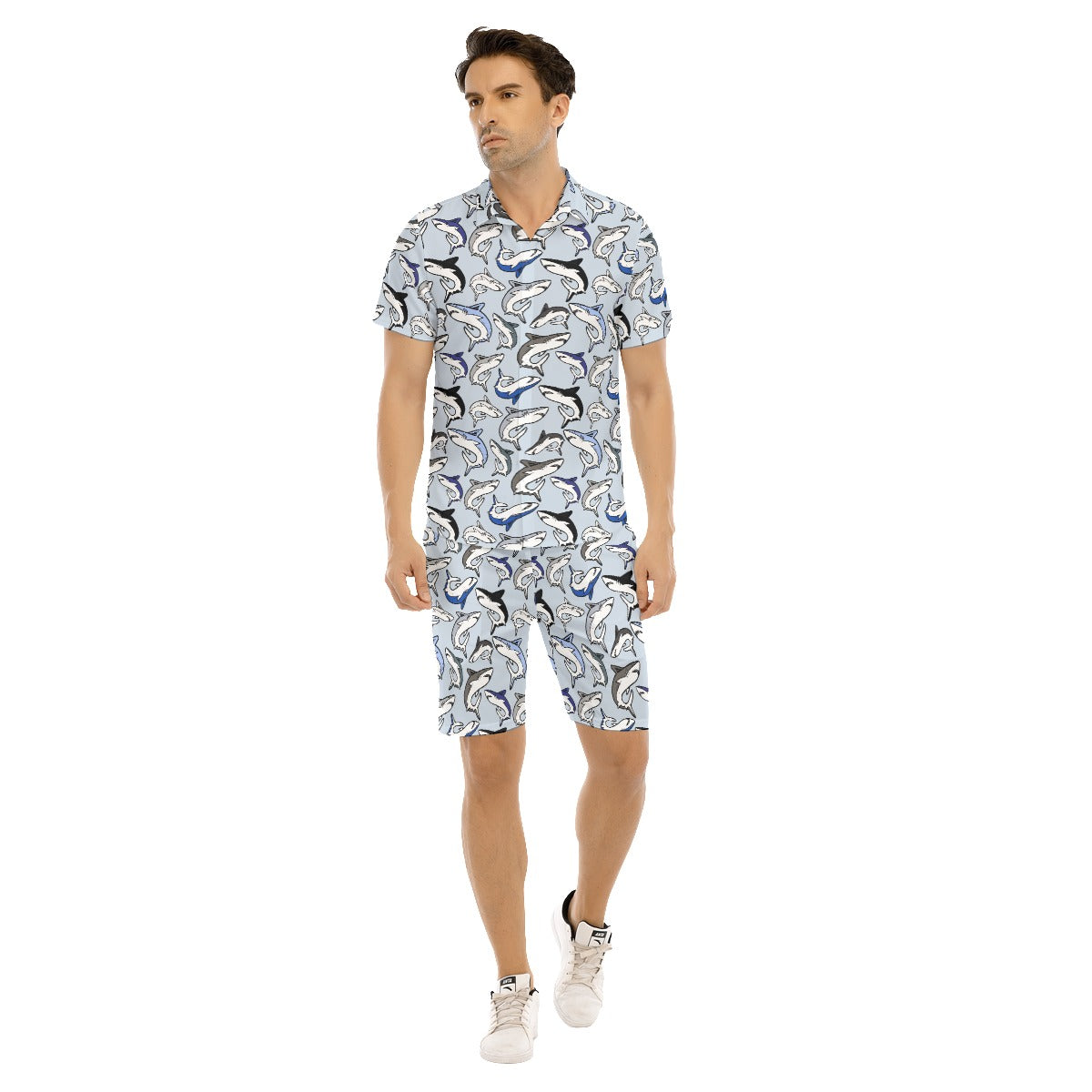 Shark Jawesome Men's Shirt and Shorts Set