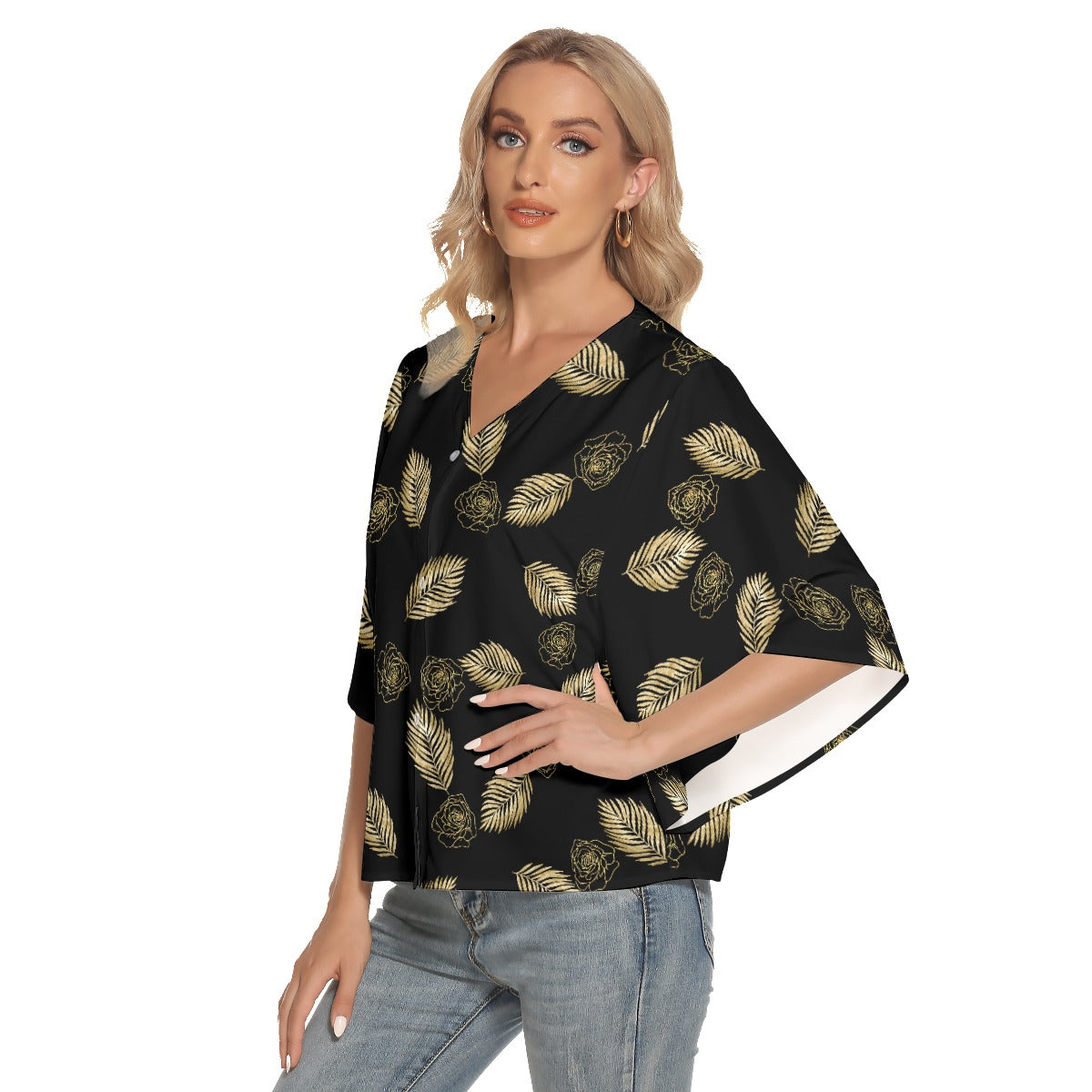 Gold Leaf Women's Bat Sleeve Shirt