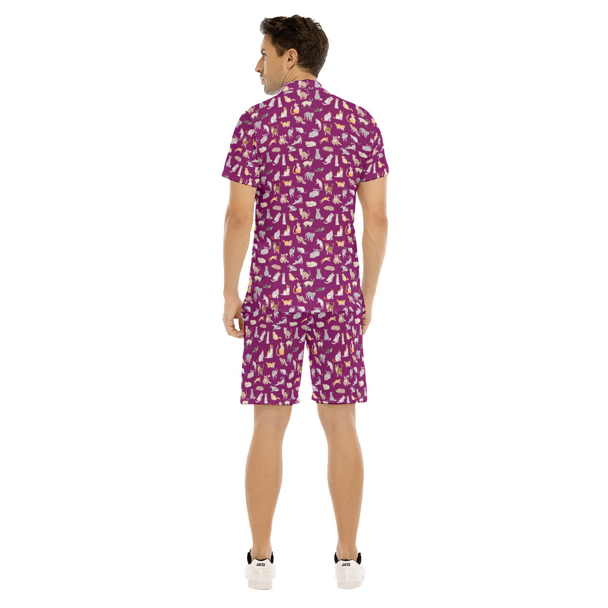 Caturday Men's Shirt And Shorts Set