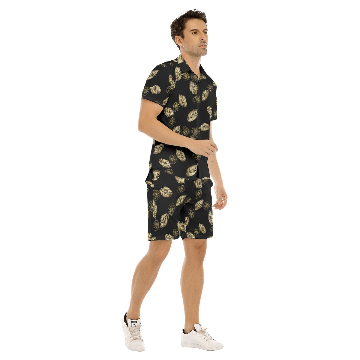 Gold Leaf Men's Shirt and Shorts Set