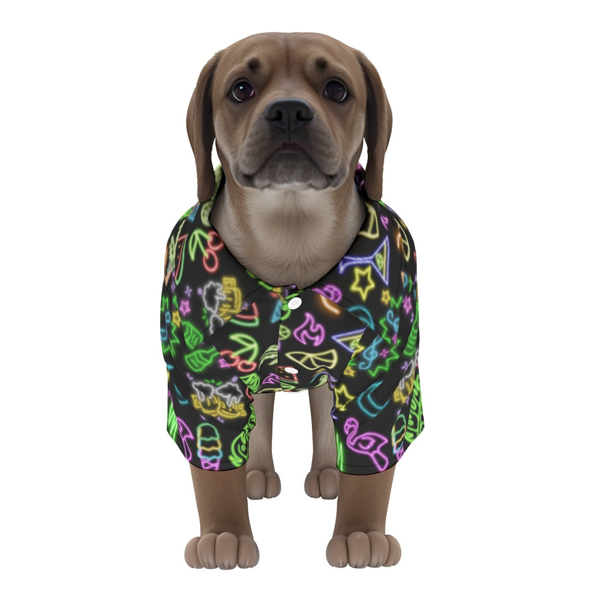 Neon Lights Pet‘s Hawaiian Shirt