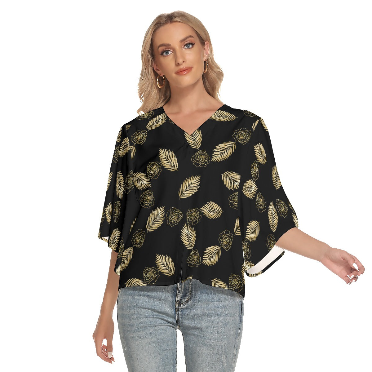 Gold Leaf Women's Bat Sleeve Shirt