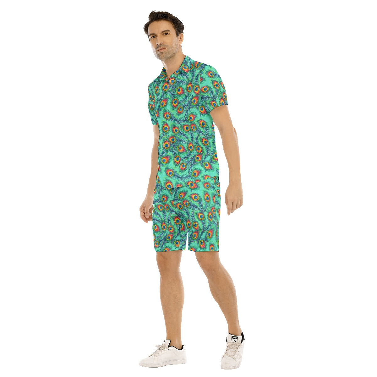 Peacocky Men's Shirt and Shorts Set