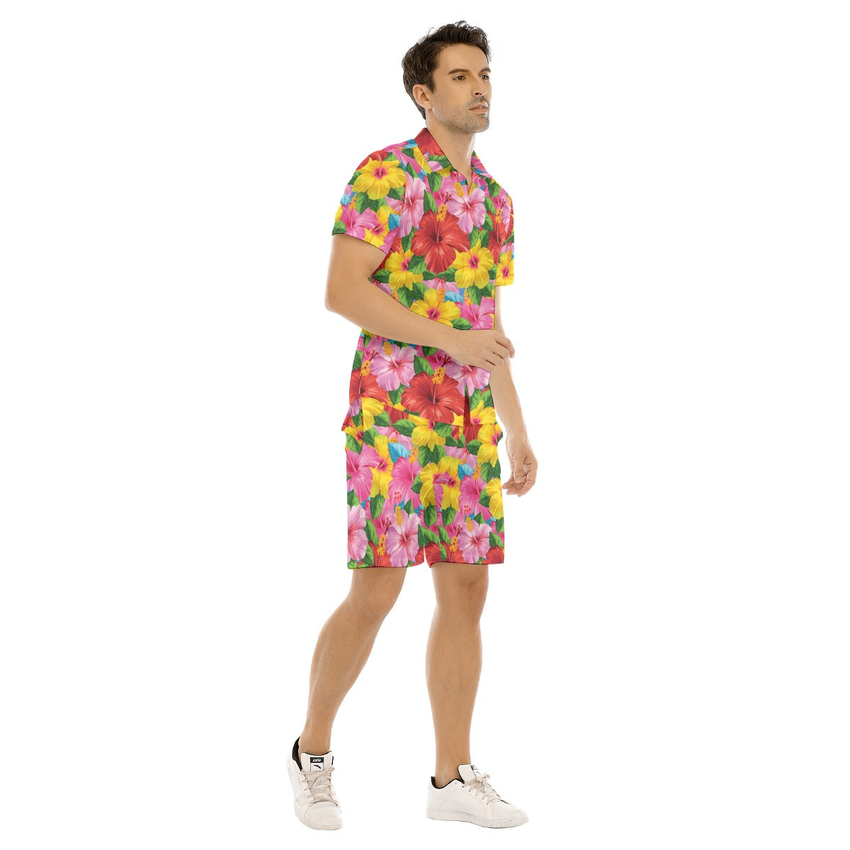 Flower Power Men's Shirt and Shorts Set