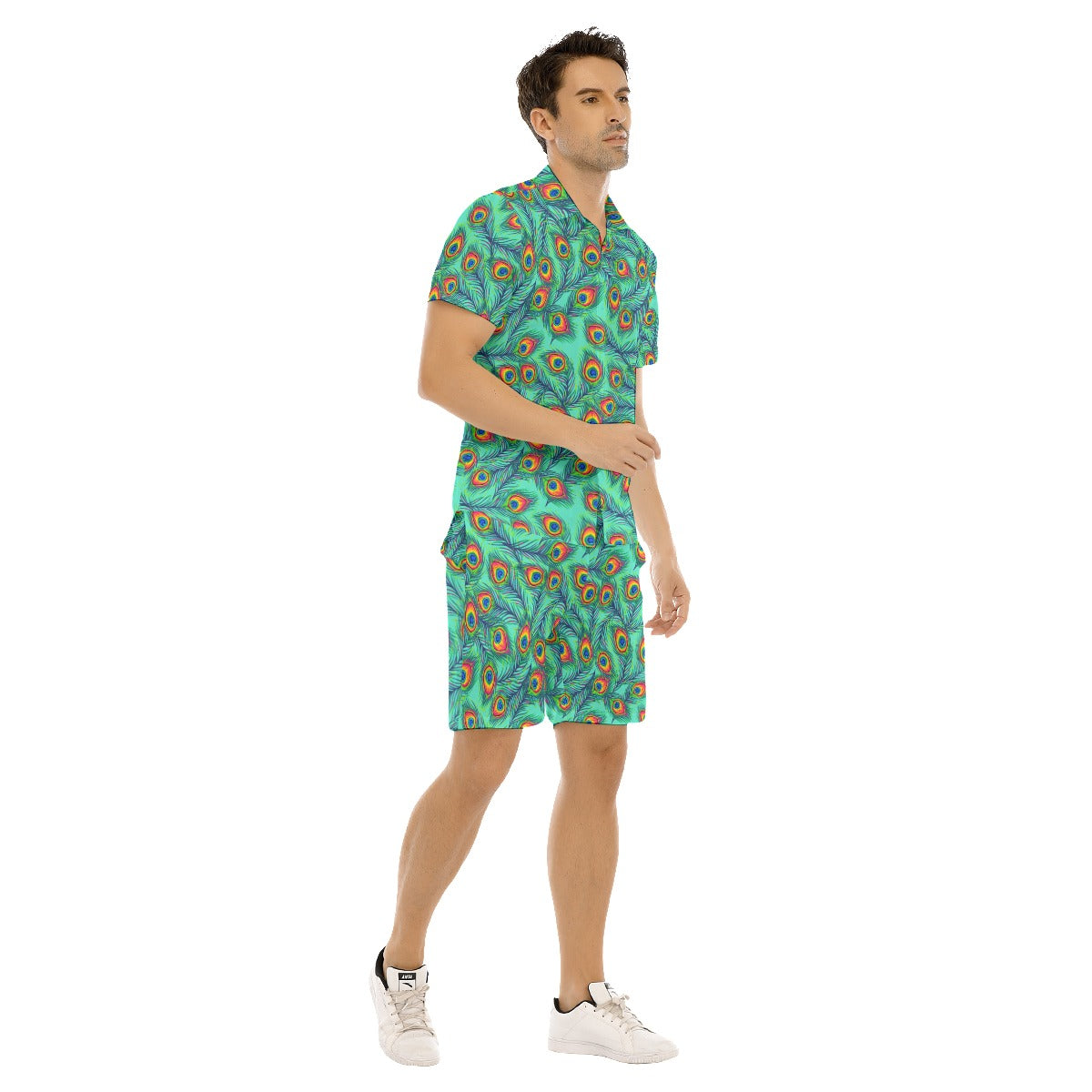 Peacocky Men's Shirt and Shorts Set