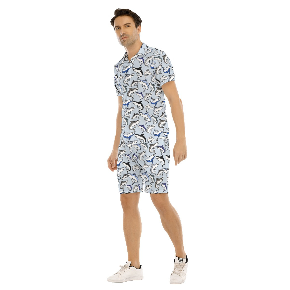 Shark Jawesome Men's Shirt and Shorts Set