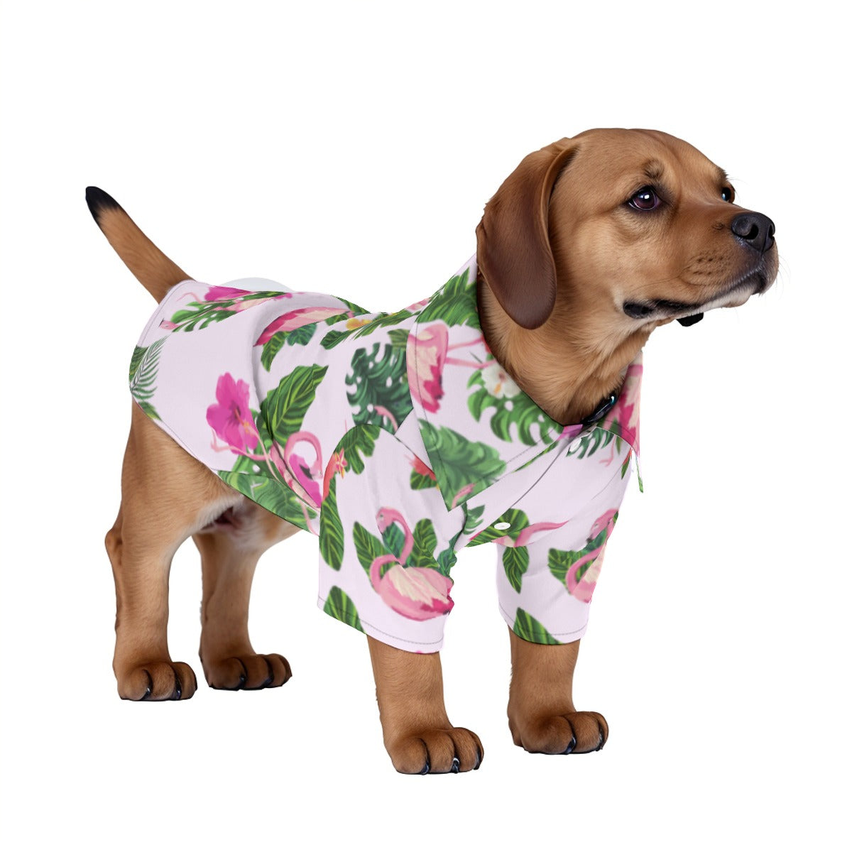 Flamingoing Along Pet‘s Hawaiian Shirt