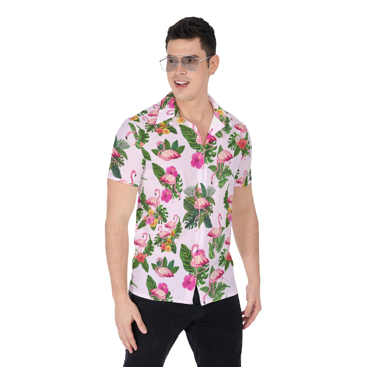 Flamingoing Along Men's Shirt