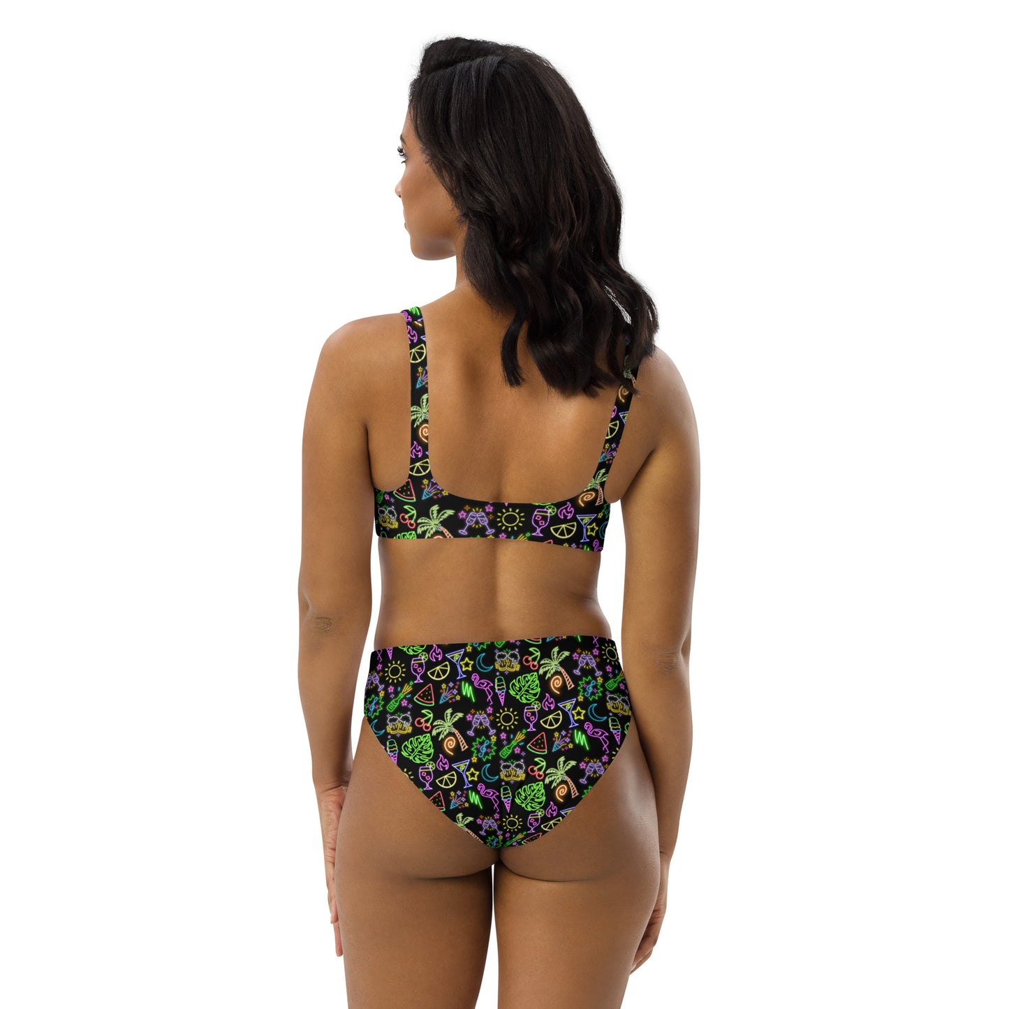 Neon Lights Women's high-waisted bikini