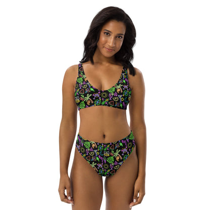 Neon Lights Women's high-waisted bikini