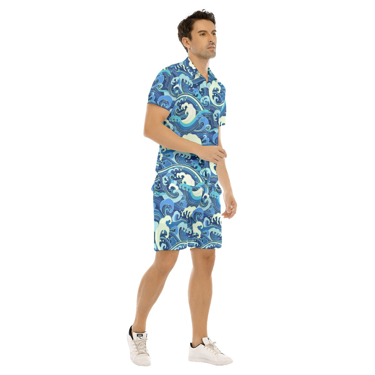 Ride The Wave Men's Shirt And Shorts Set