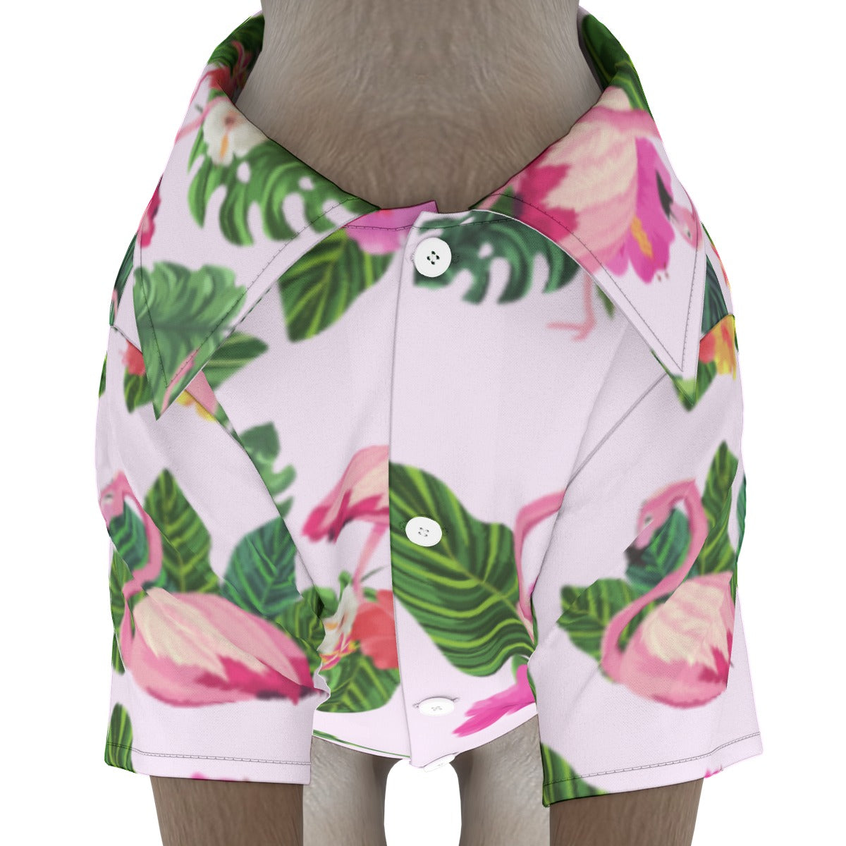 Flamingoing Along Pet‘s Hawaiian Shirt