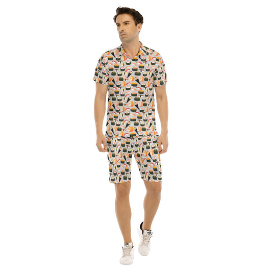 Sushi Roll With It Men's Shirt and Shorts Set