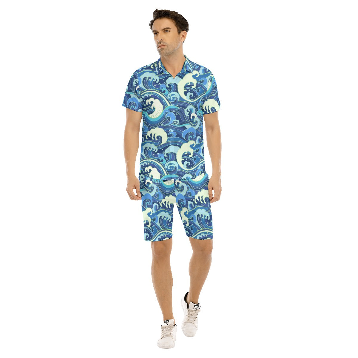 Ride The Wave Men's Shirt And Shorts Set