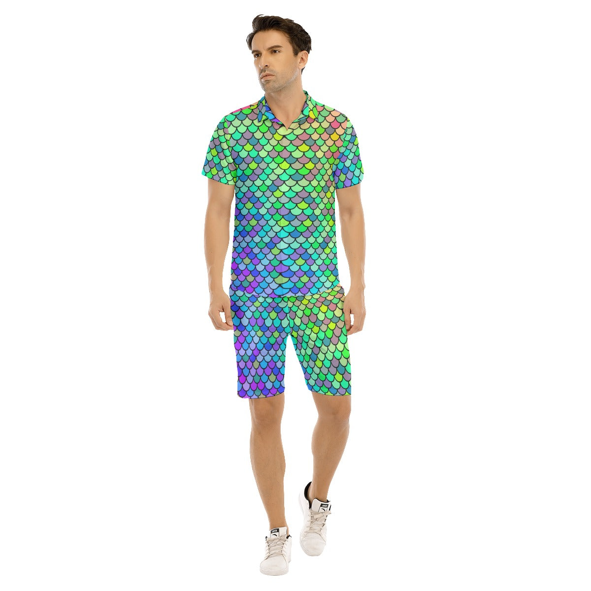 Crowd Mermers Men's Shirt and Shorts Set