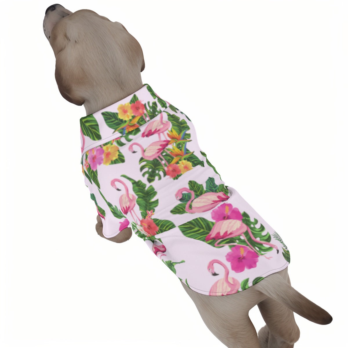 Flamingoing Along Pet‘s Hawaiian Shirt