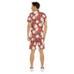 Vintage Flowers Men's Shirt and Shorts Set