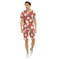 Vintage Flowers Men's Shirt and Shorts Set