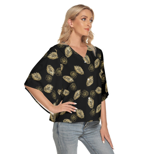 Gold Leaf Women's Bat Sleeve Shirt